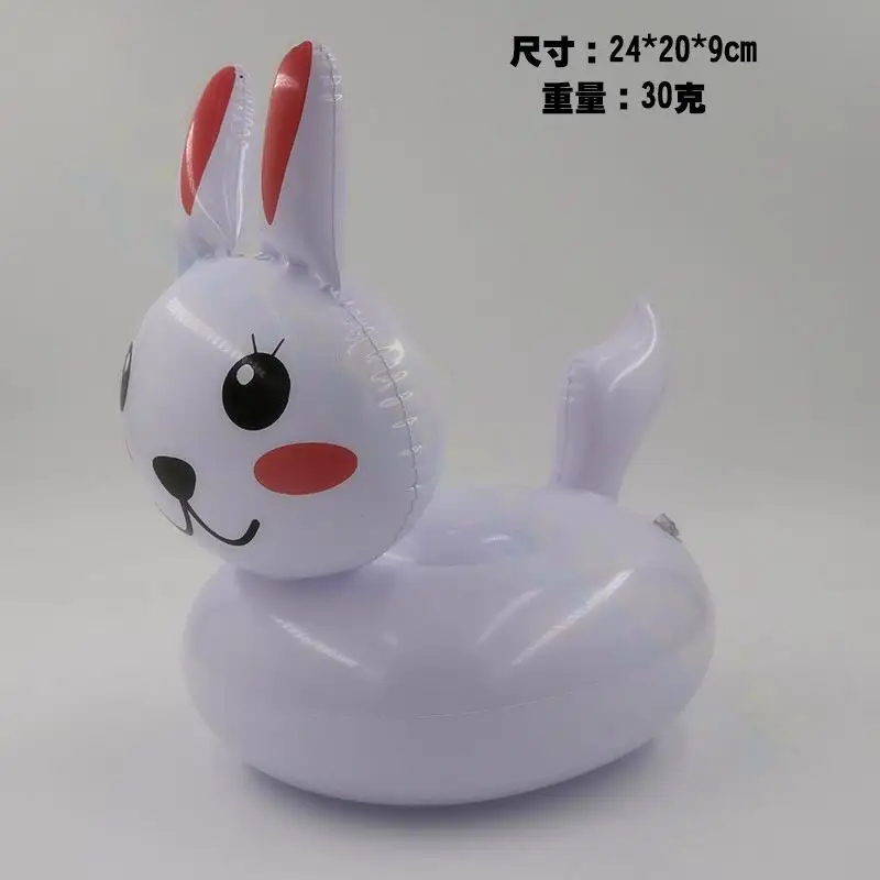 lapin gonflable blanc