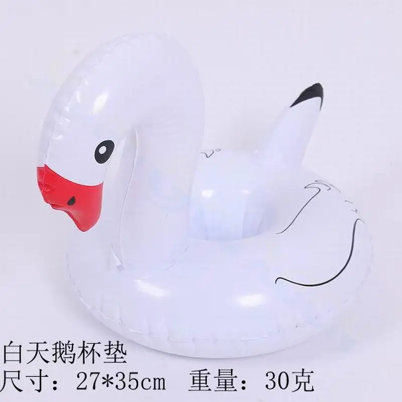 cygne gonflable blanc